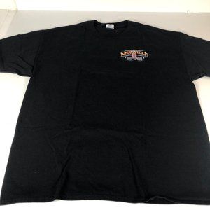 Nashville Music City Men's Extra Large Black Big Graphic Print Short Sleeve